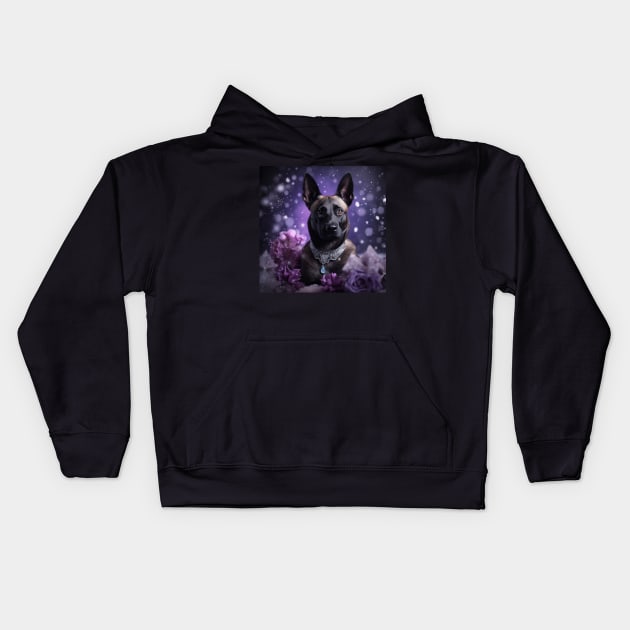 Luxe Malinois Kids Hoodie by Enchanted Reverie